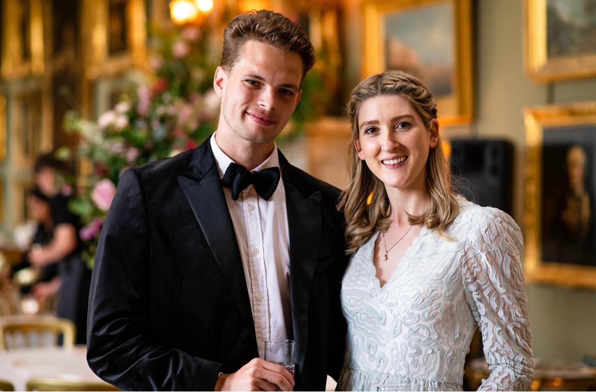 Frederick and Flora at a wedding